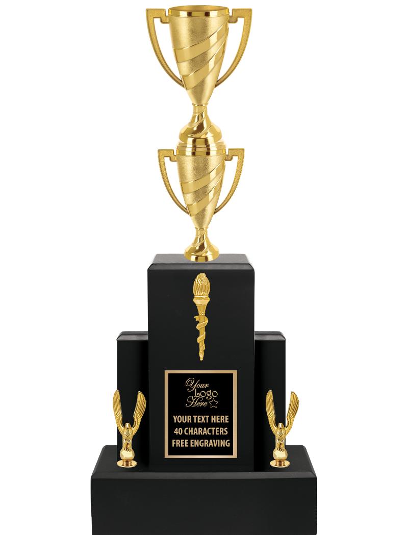 20.75" BLACK WOOD TRP/GOLD CUP