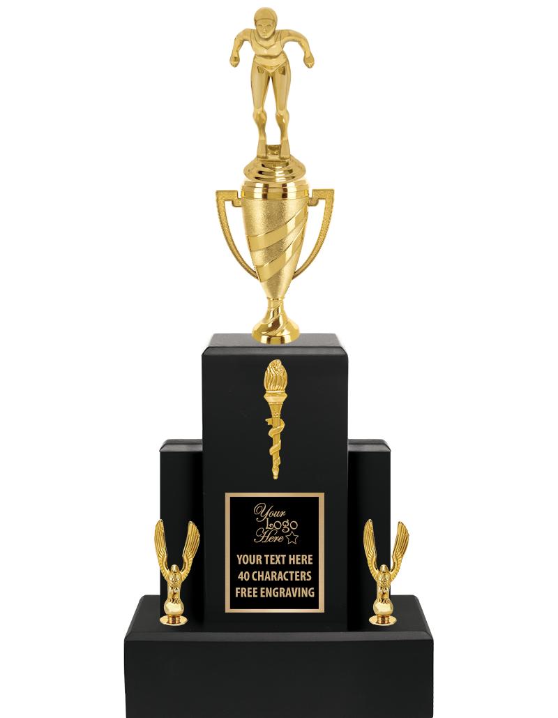 20.75" BLACK WOOD TRP/GOLD CUP