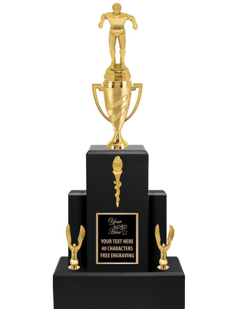 20.75" BLACK WOOD TRP/GOLD CUP