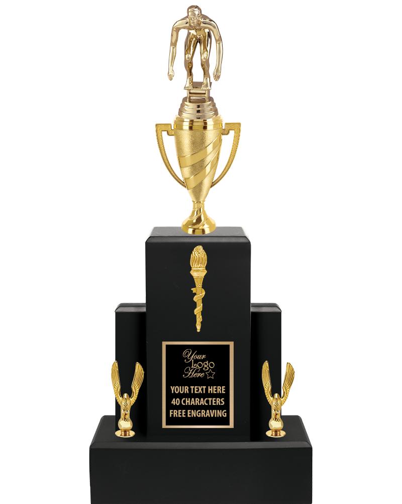 20.75" BLACK WOOD TRP/GOLD CUP