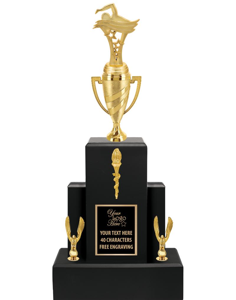 20.75" BLACK WOOD TRP/GOLD CUP