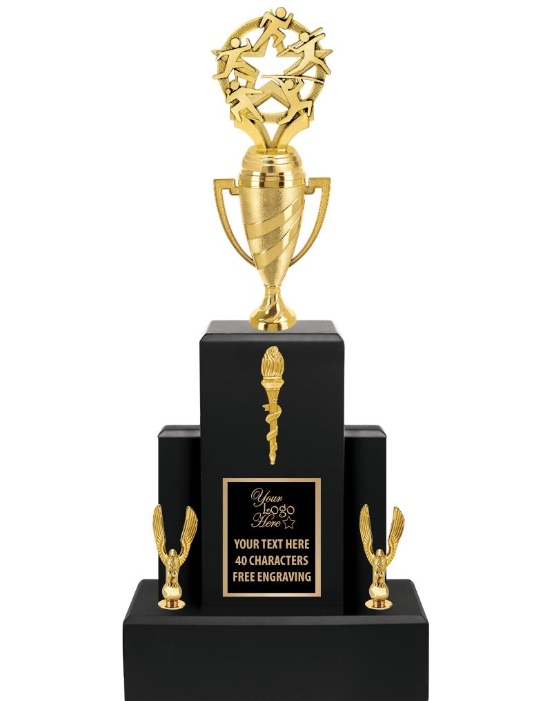 20.75" BLACK WOOD TRP/GOLD CUP