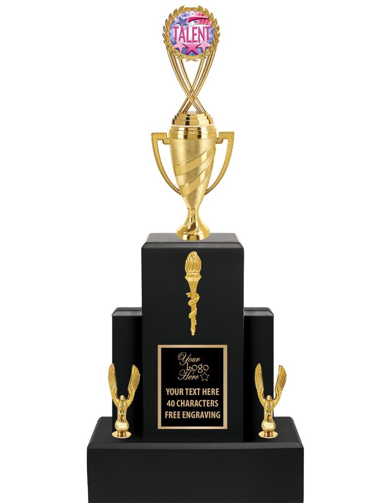 20.75" BLACK WOOD TRP/GOLD CUP