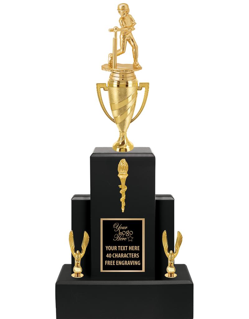 20.75" BLACK WOOD TRP/GOLD CUP