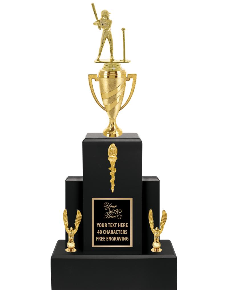 20.75" BLACK WOOD TRP/GOLD CUP