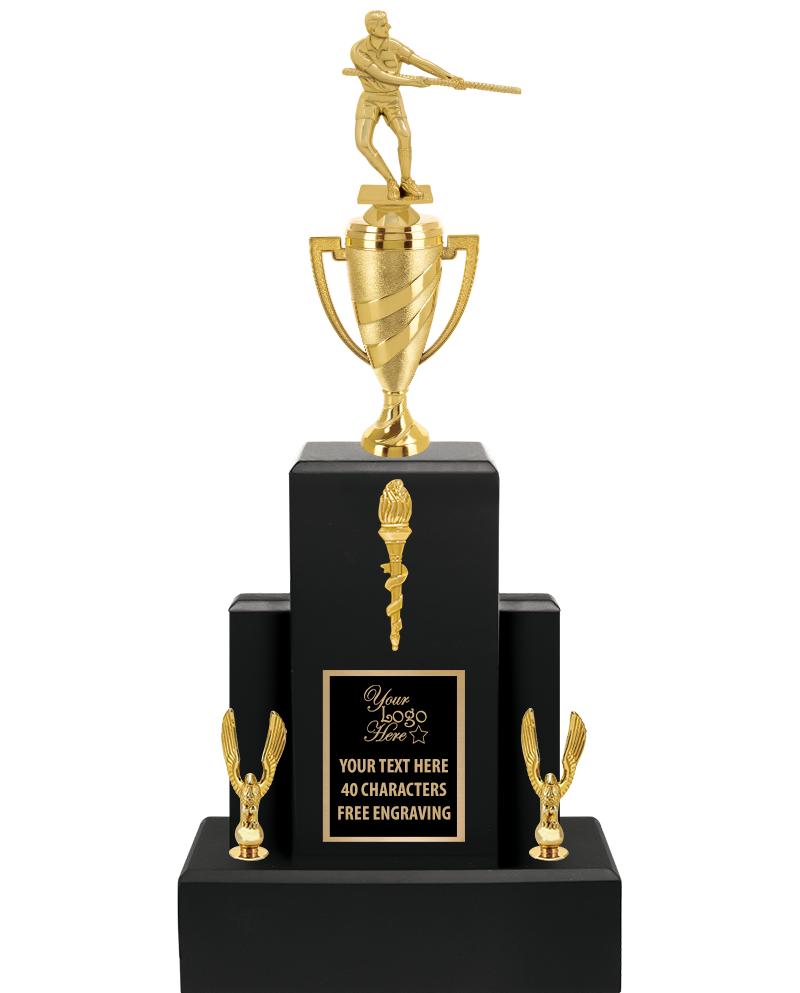 20.75" BLACK WOOD TRP/GOLD CUP