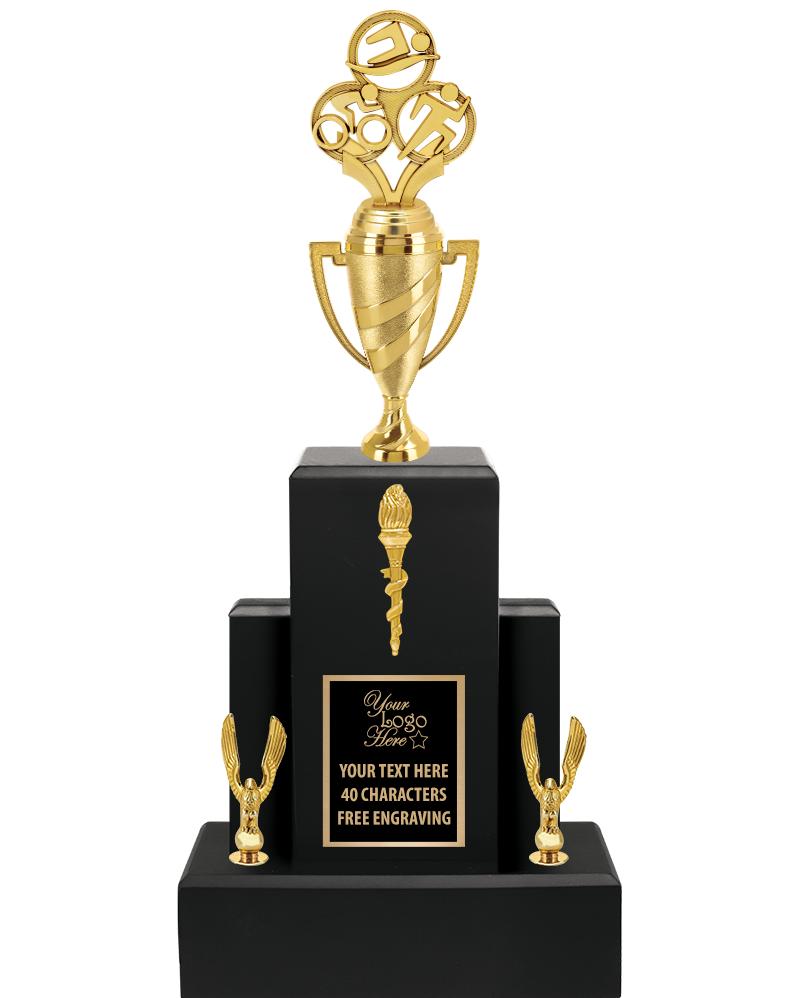 20.75" BLACK WOOD TRP/GOLD CUP