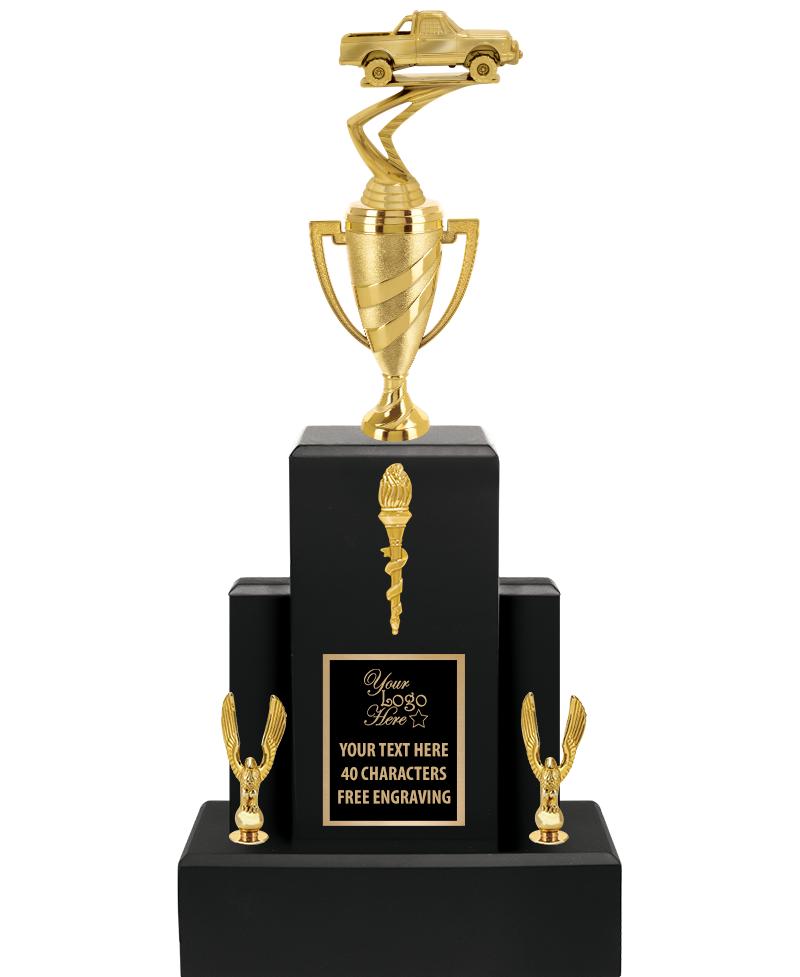 20.75" BLACK WOOD TRP/GOLD CUP