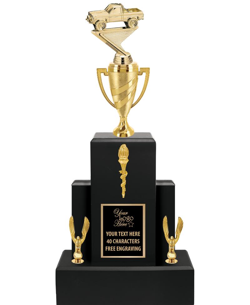 20.75" BLACK WOOD TRP/GOLD CUP