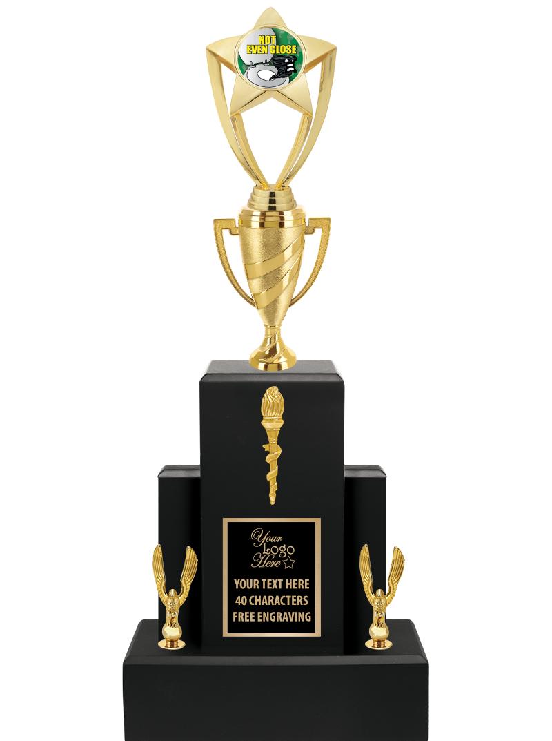 20.75" BLACK WOOD TRP/GOLD CUP