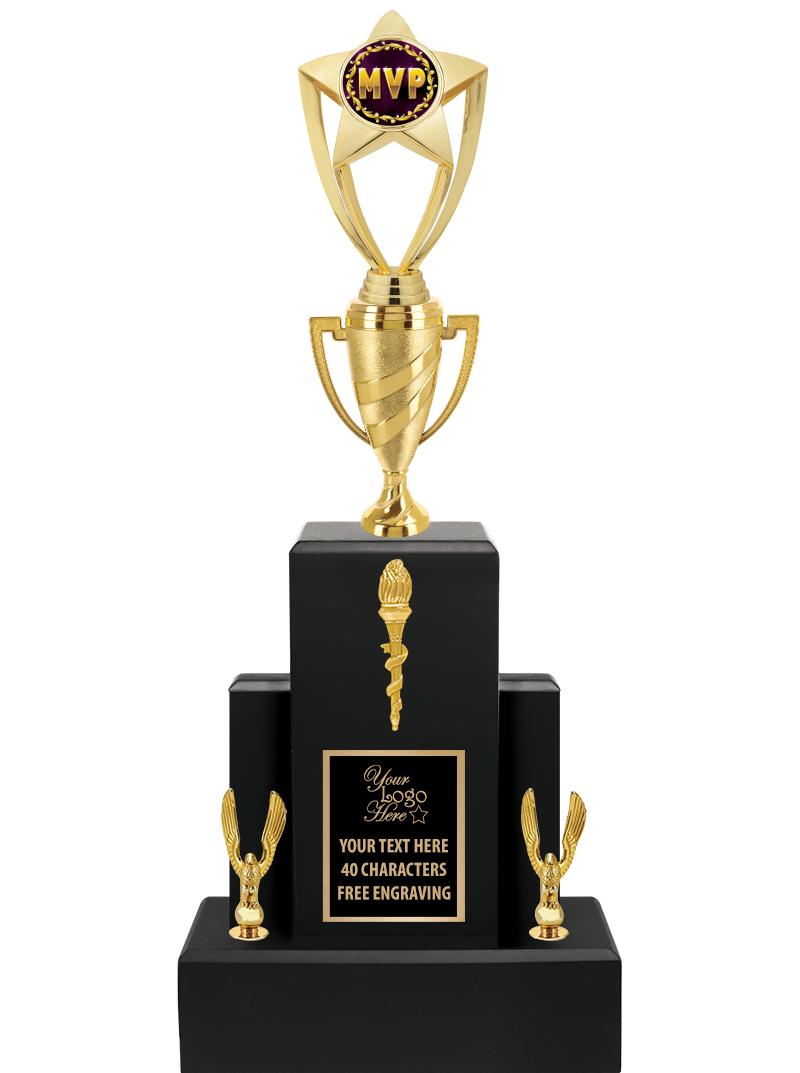 20.75" BLACK WOOD TRP/GOLD CUP