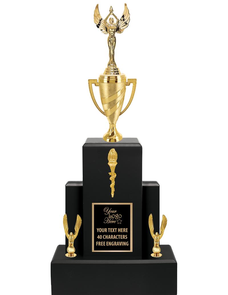 20.75" BLACK WOOD TRP/GOLD CUP