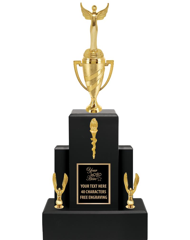 20.75" BLACK WOOD TRP/GOLD CUP