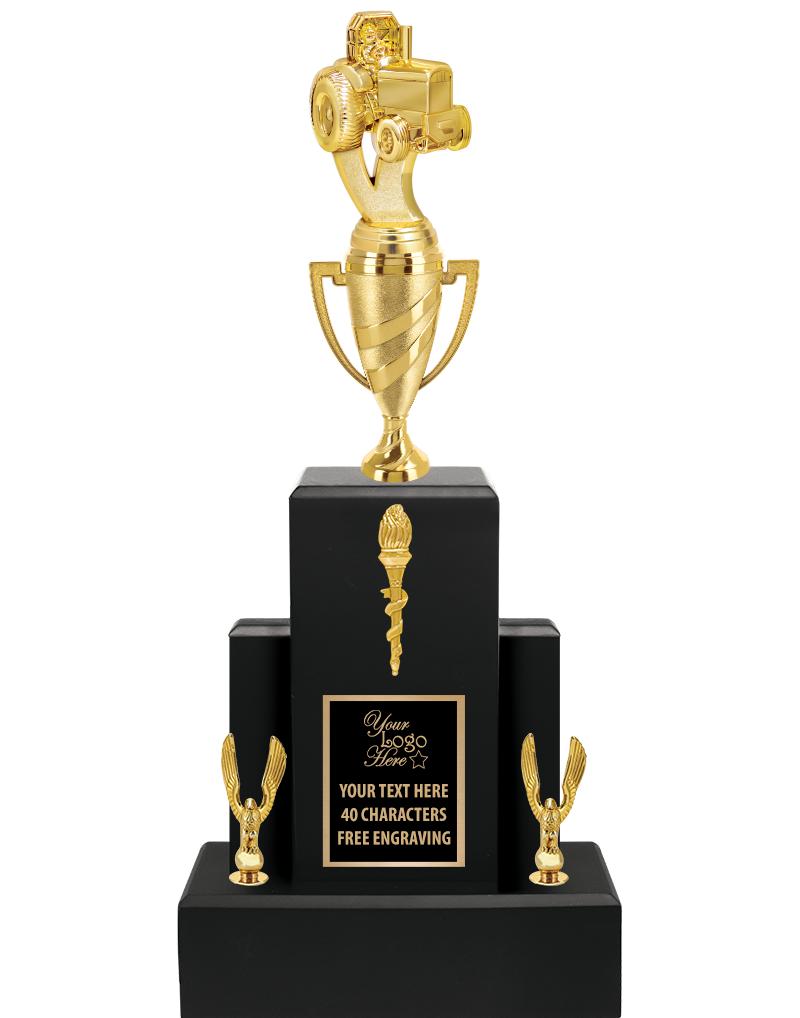 20.75" BLACK WOOD TRP/GOLD CUP