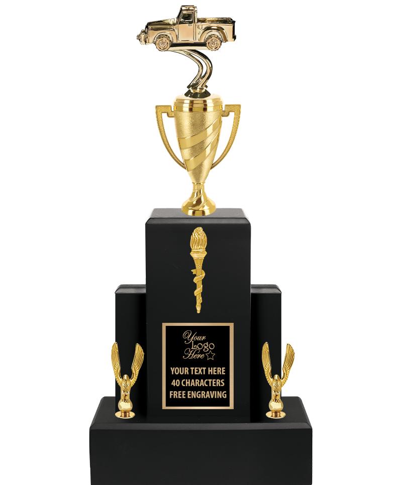 20.75" BLACK WOOD TRP/GOLD CUP