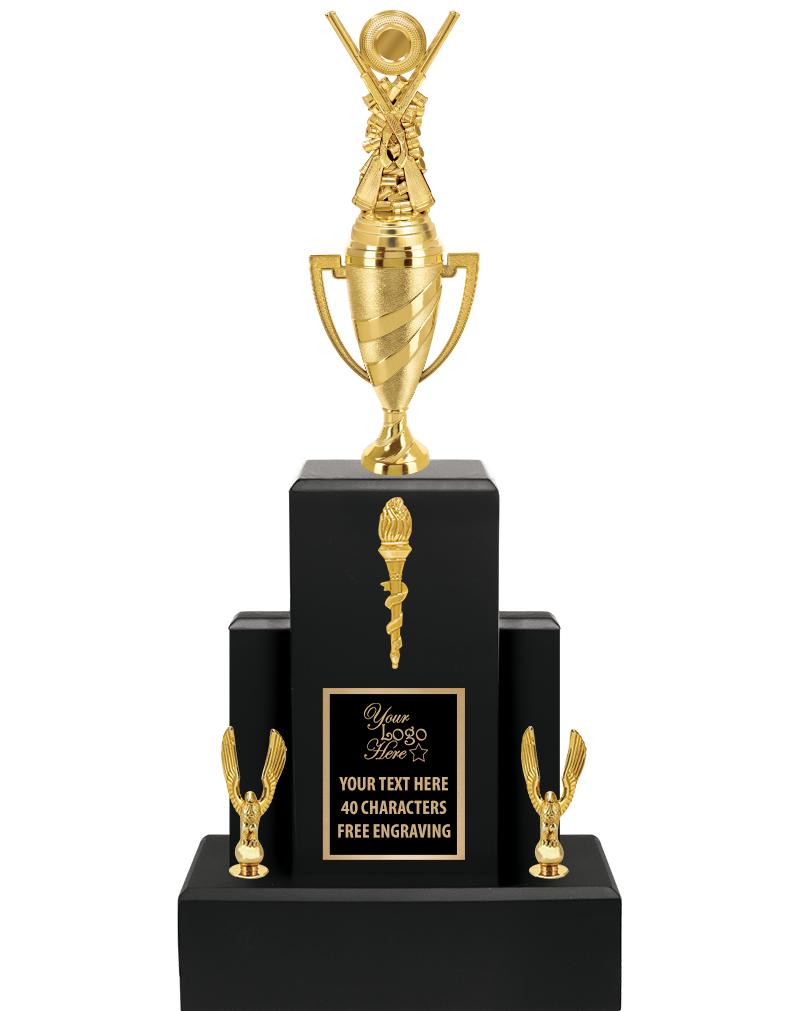 20.75" BLACK WOOD TRP/GOLD CUP