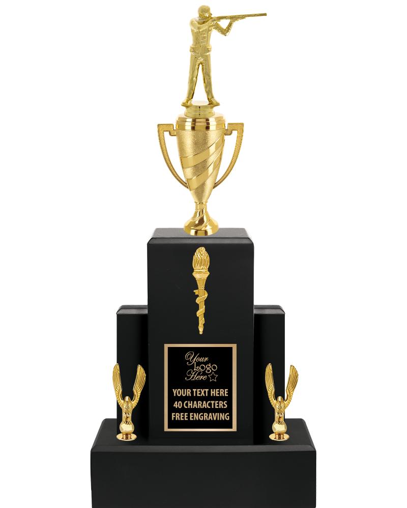 20.75" BLACK WOOD TRP/GOLD CUP