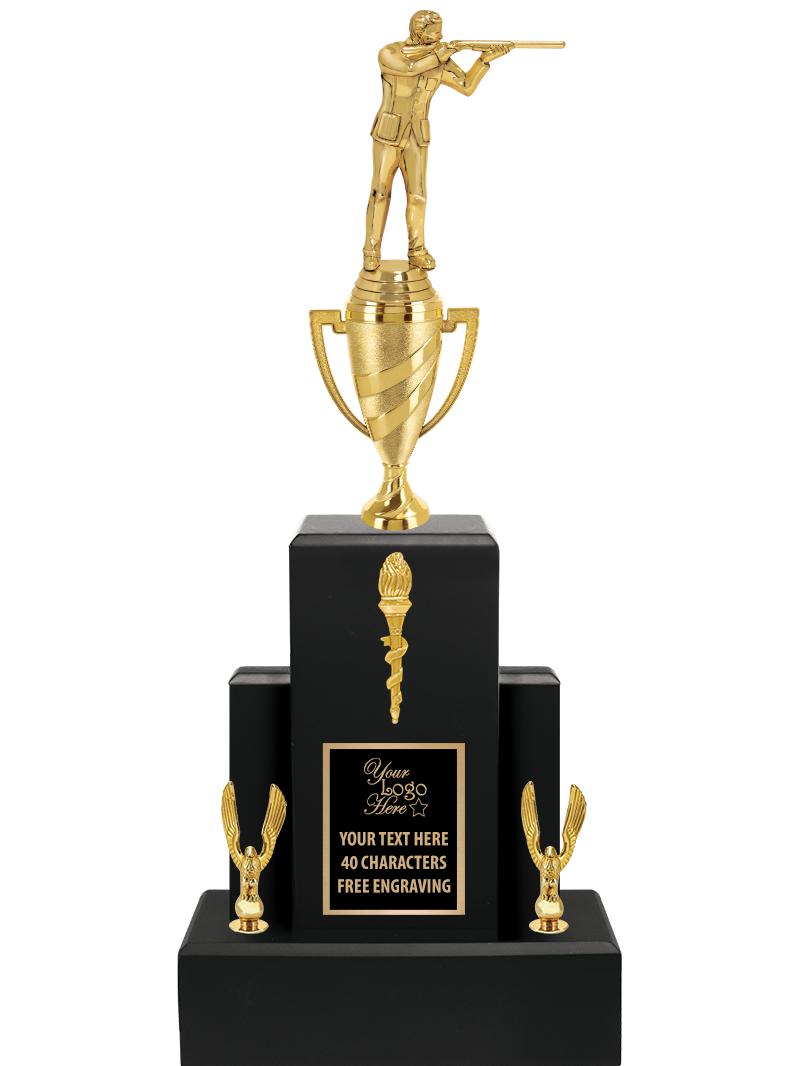 20.75" BLACK WOOD TRP/GOLD CUP