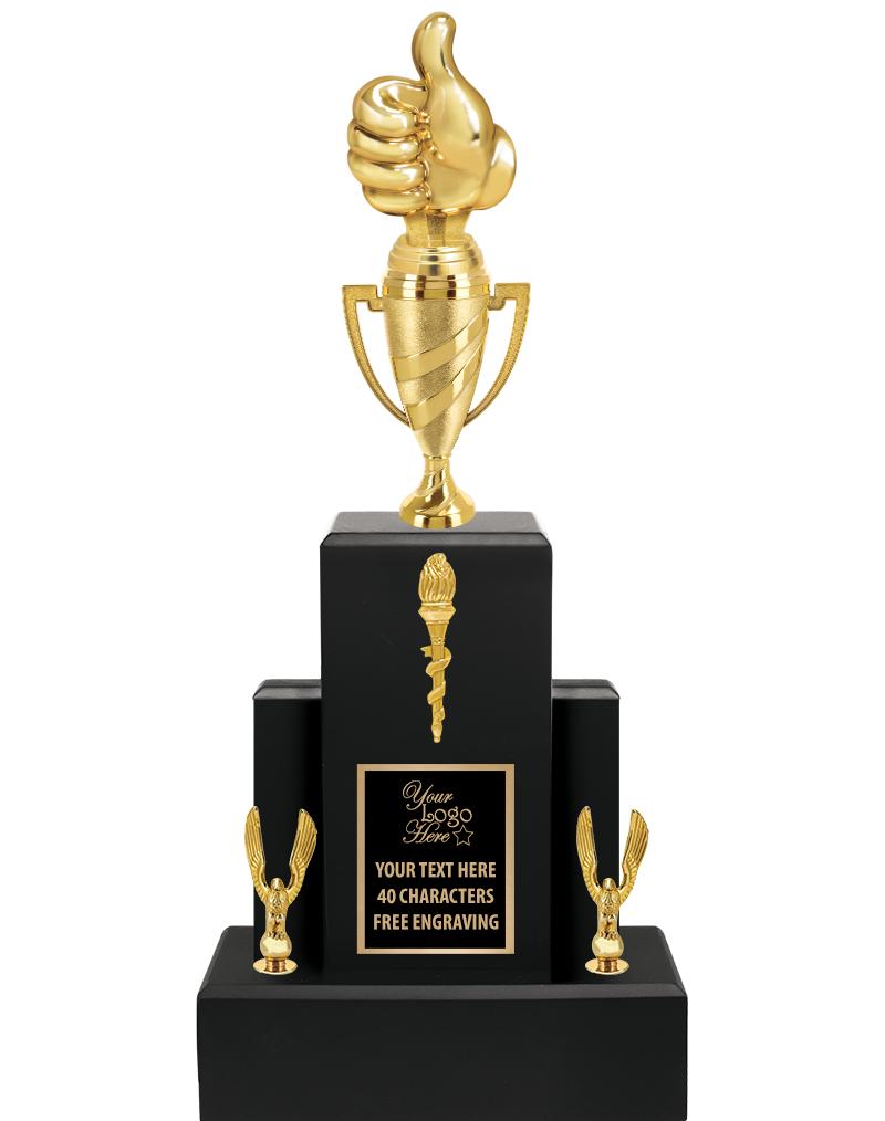 20.75" BLACK WOOD TRP/GOLD CUP