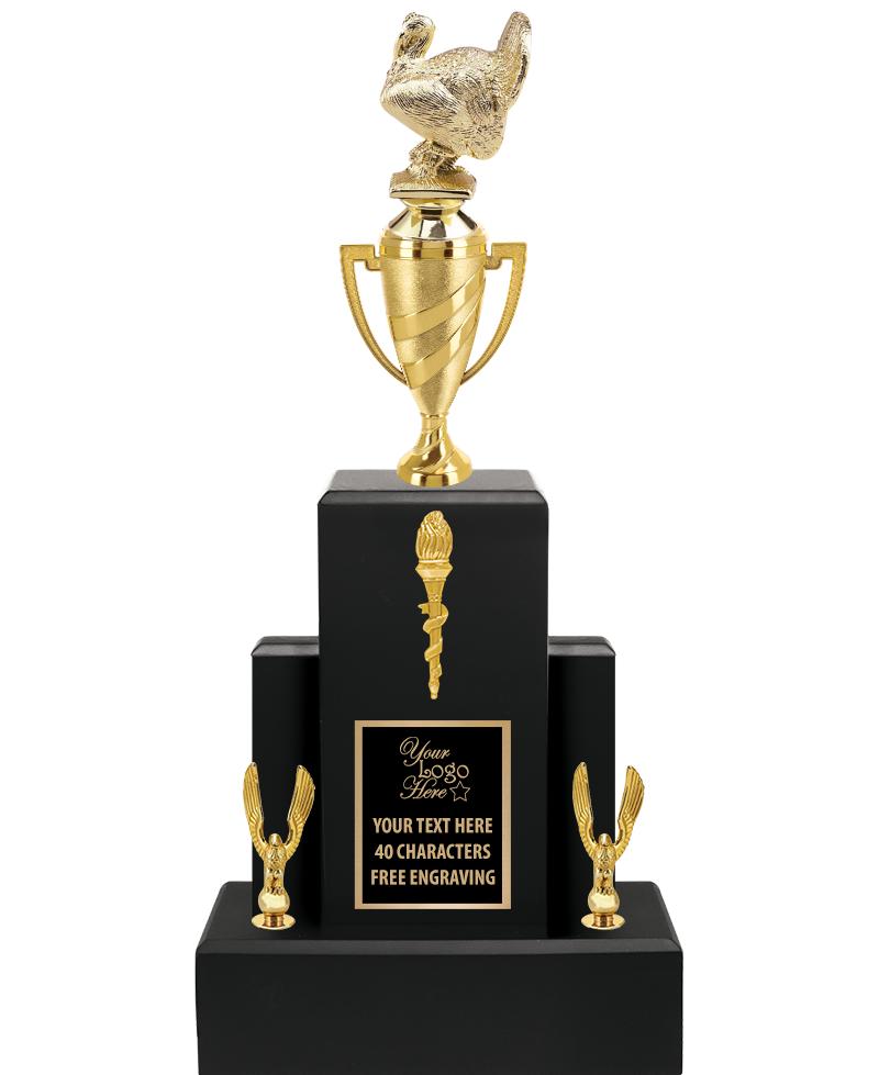 20.75" BLACK WOOD TRP/GOLD CUP