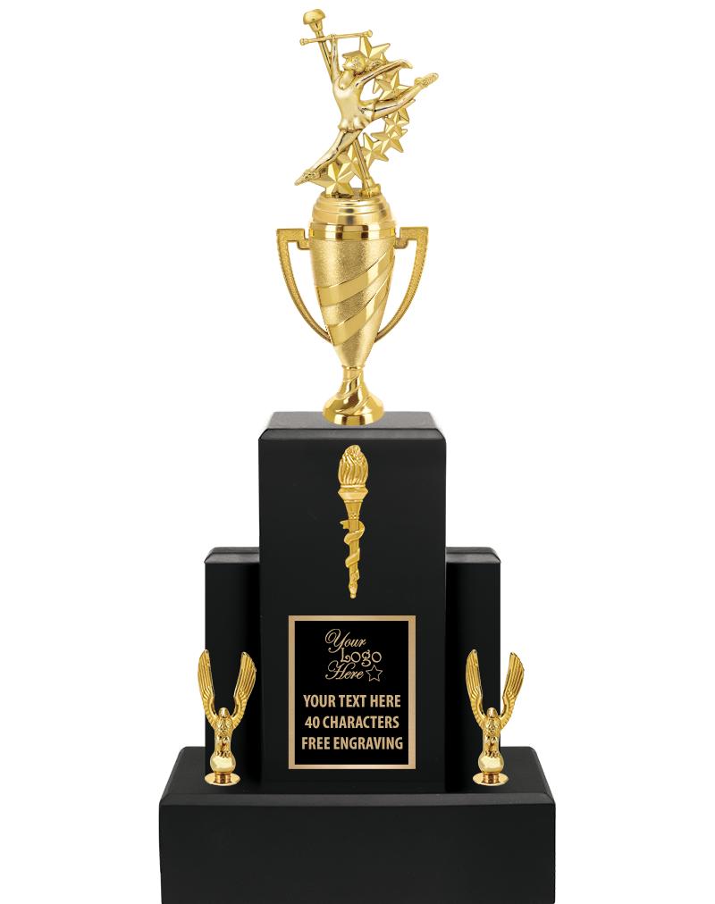 20.75" BLACK WOOD TRP/GOLD CUP