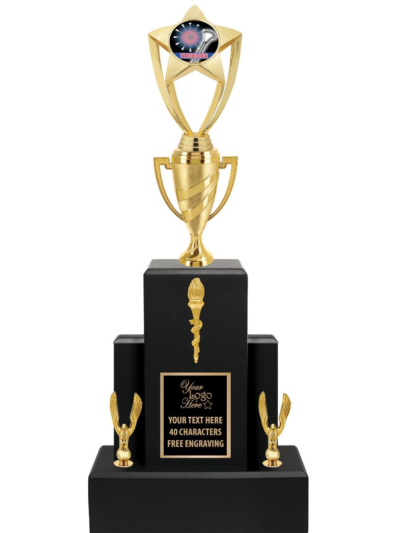 20.75" BLACK WOOD TRP/GOLD CUP