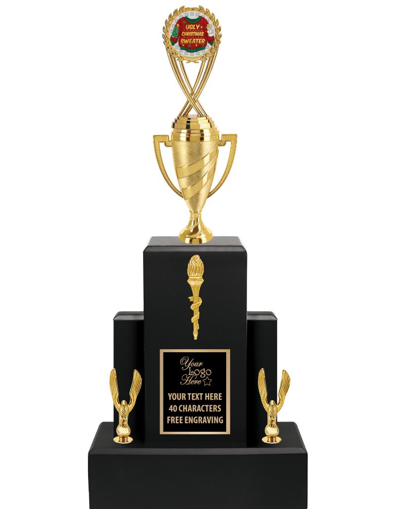 20.75" BLACK WOOD TRP/GOLD CUP