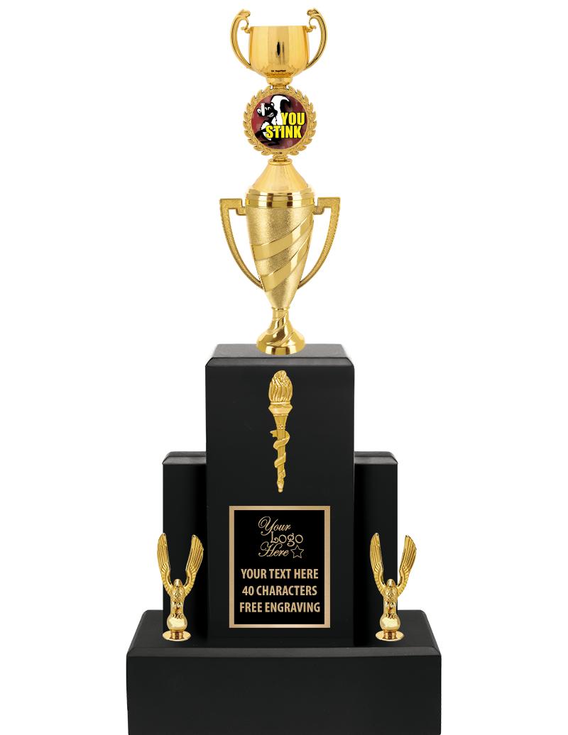 20.75" BLACK WOOD TRP/GOLD CUP