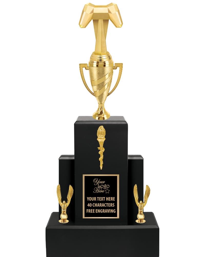 20.75" BLACK WOOD TRP/GOLD CUP