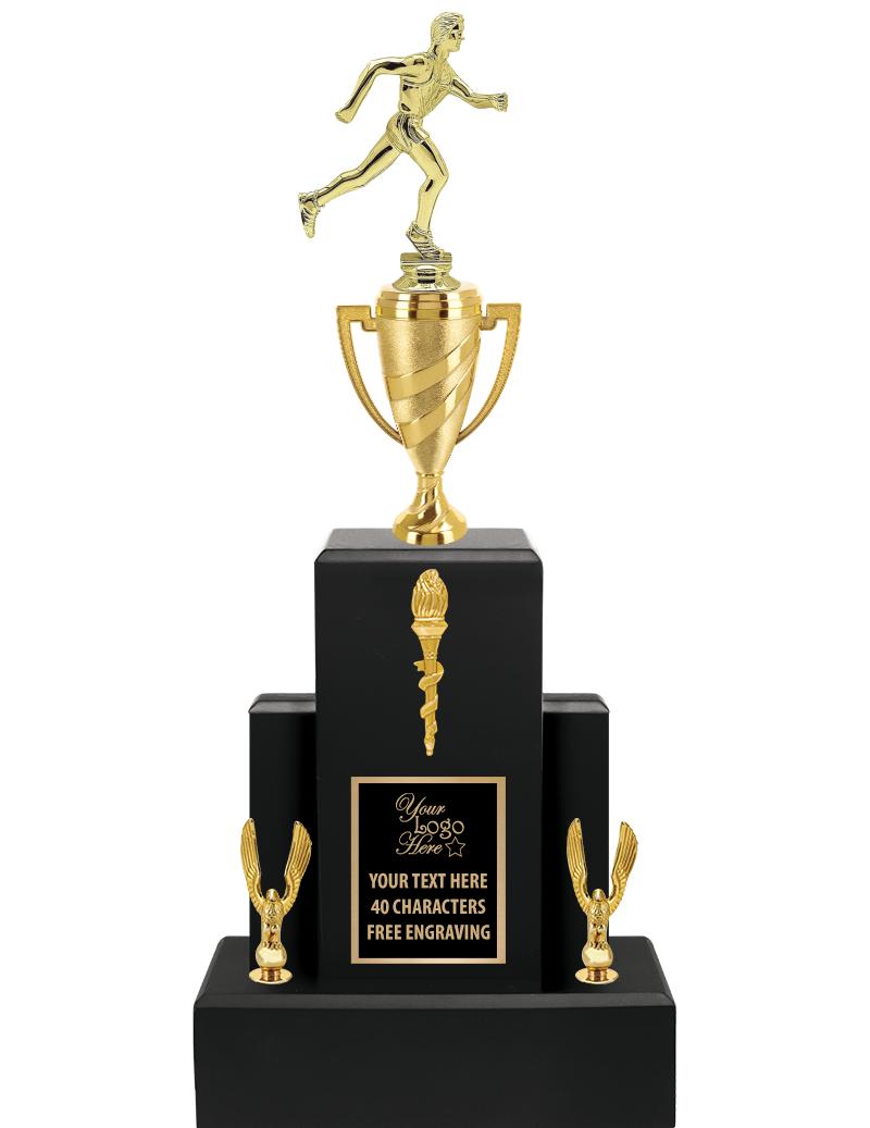 20.75" BLACK WOOD TRP/GOLD CUP