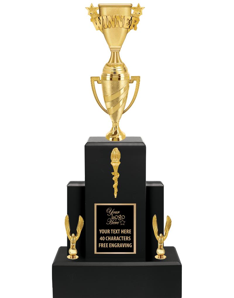 20.75" BLACK WOOD TRP/GOLD CUP