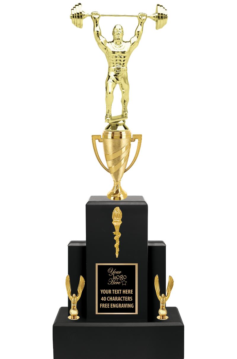 20.75" BLACK WOOD TRP/GOLD CUP