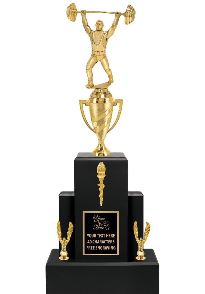 20.75" BLACK WOOD TRP/GOLD CUP