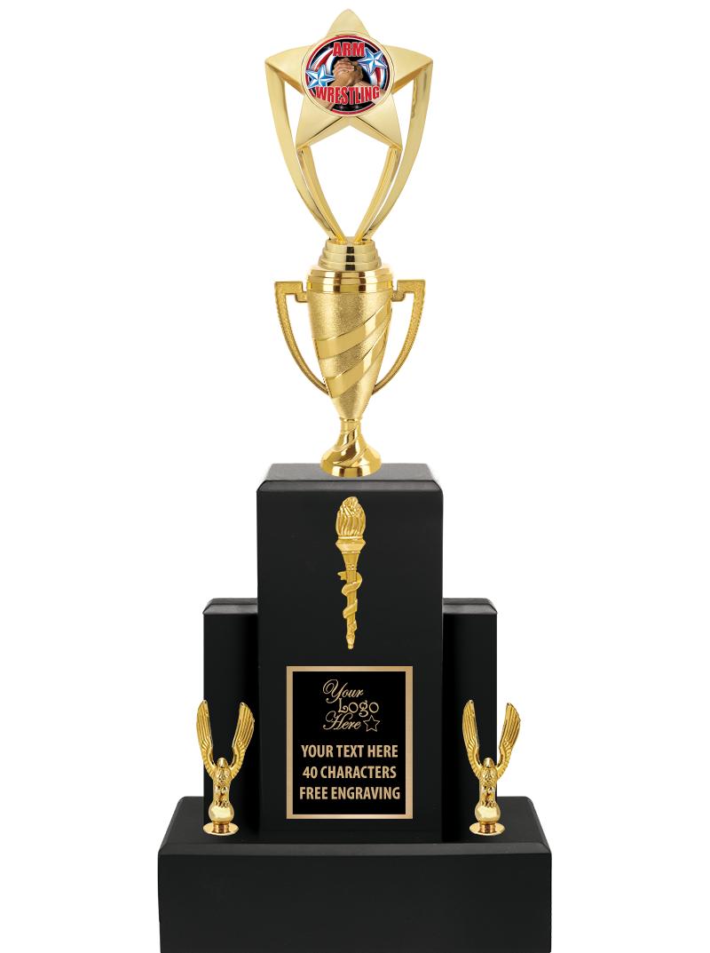 20.75" BLACK WOOD TRP/GOLD CUP