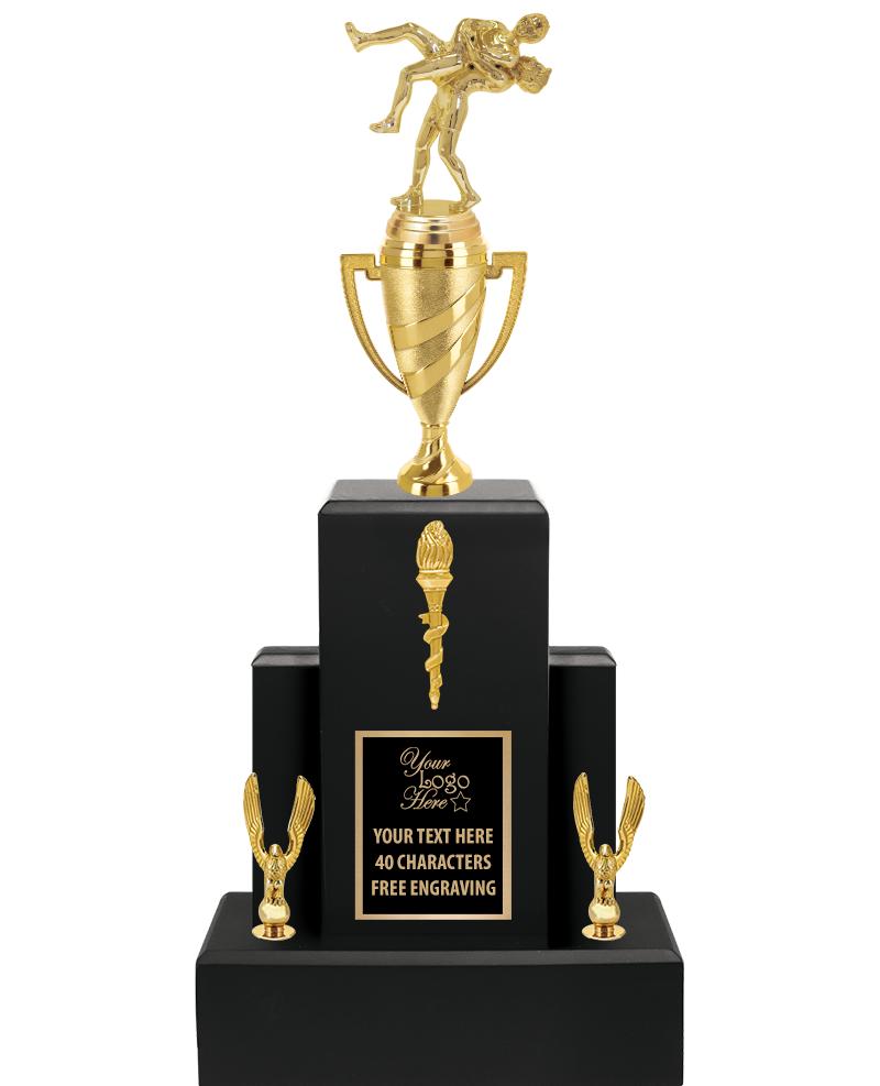 20.75" BLACK WOOD TRP/GOLD CUP