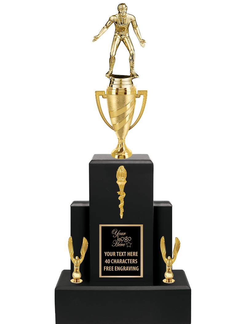 20.75" BLACK WOOD TRP/GOLD CUP