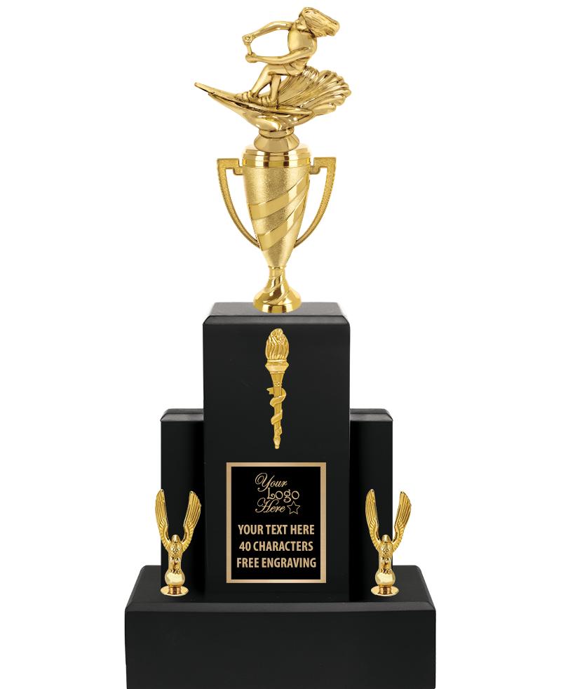 20.75" BLACK WOOD TRP/GOLD CUP