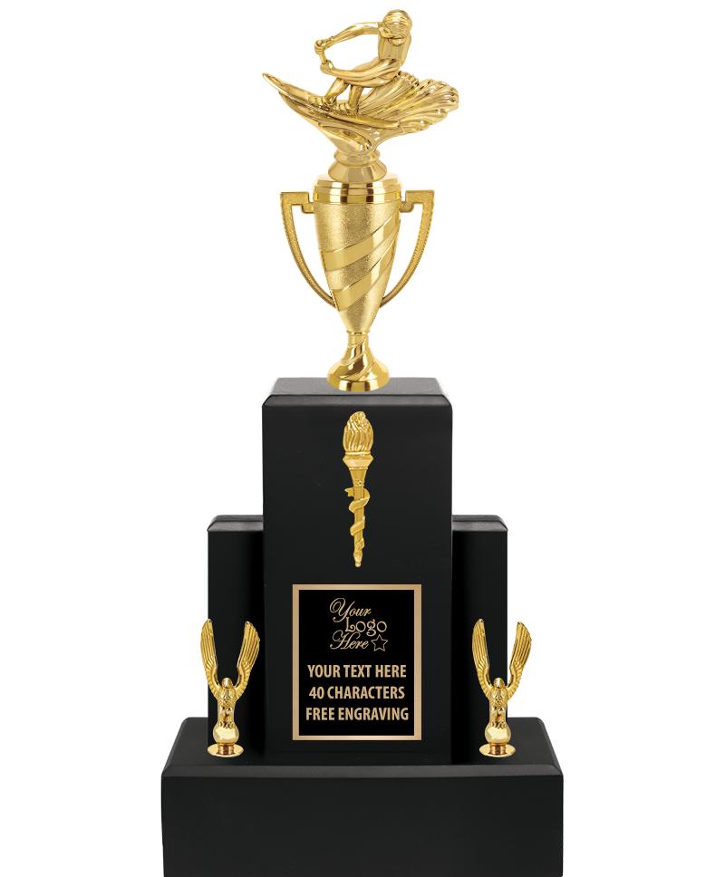 20.75" BLACK WOOD TRP/GOLD CUP