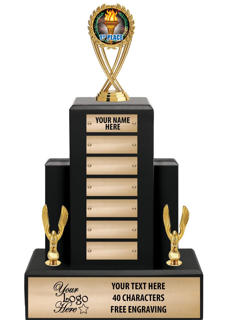 15.75" BLACK WOOD PPTL TROPHY