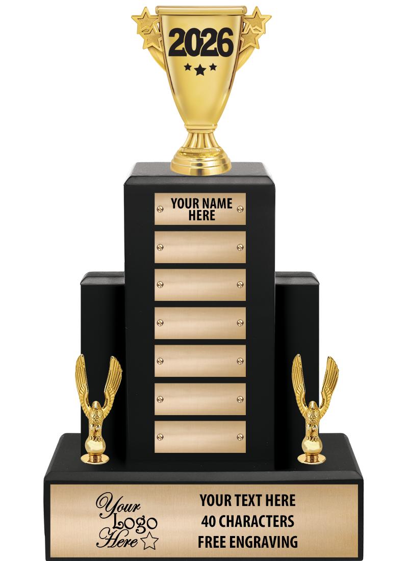 15.75" BLACK WOOD PPTL TROPHY