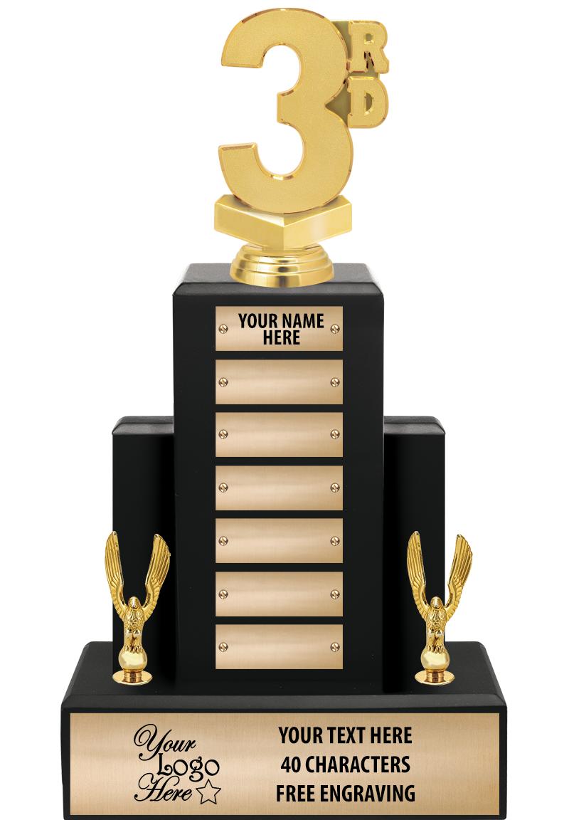 15.75" BLACK WOOD PPTL TROPHY