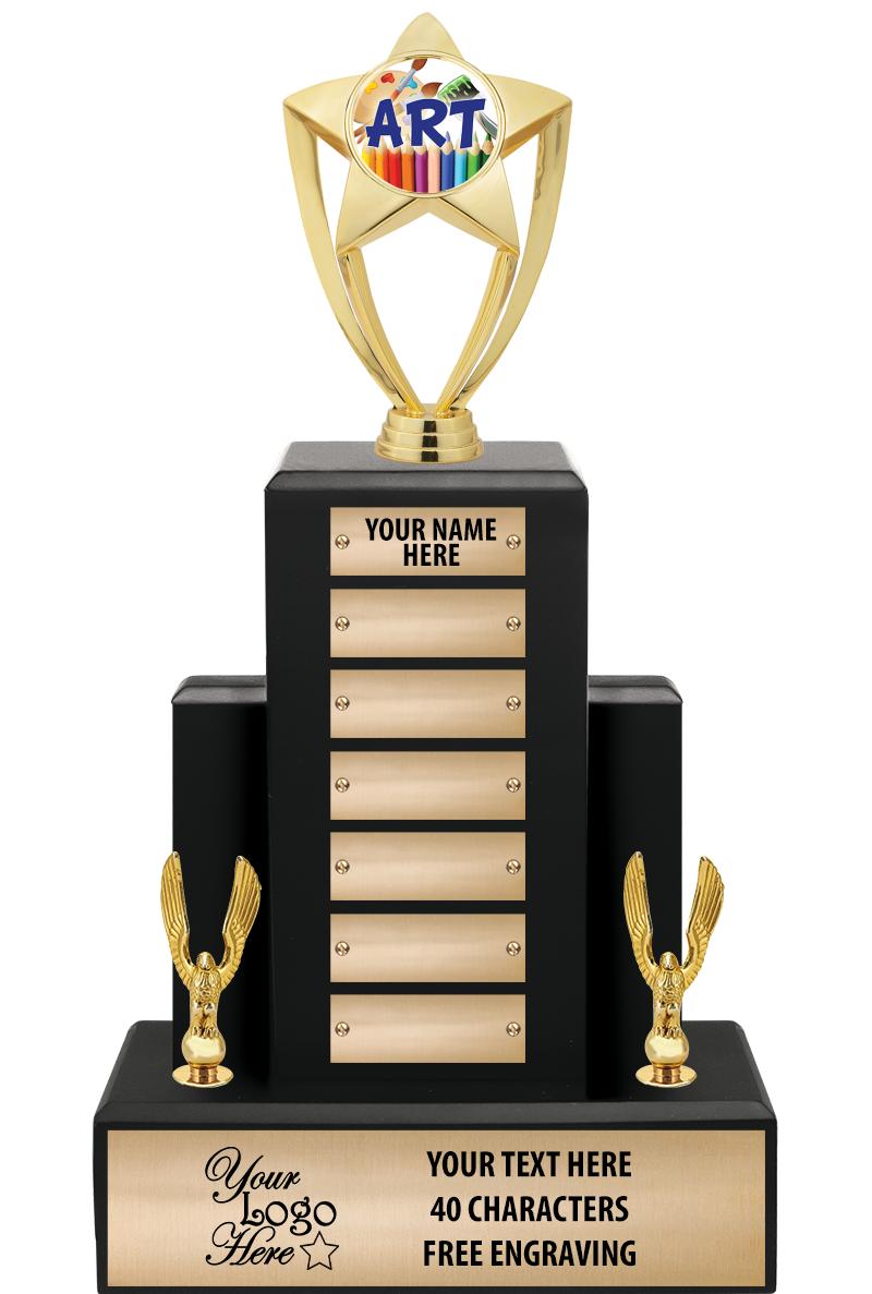 15.75" BLACK WOOD PPTL TROPHY