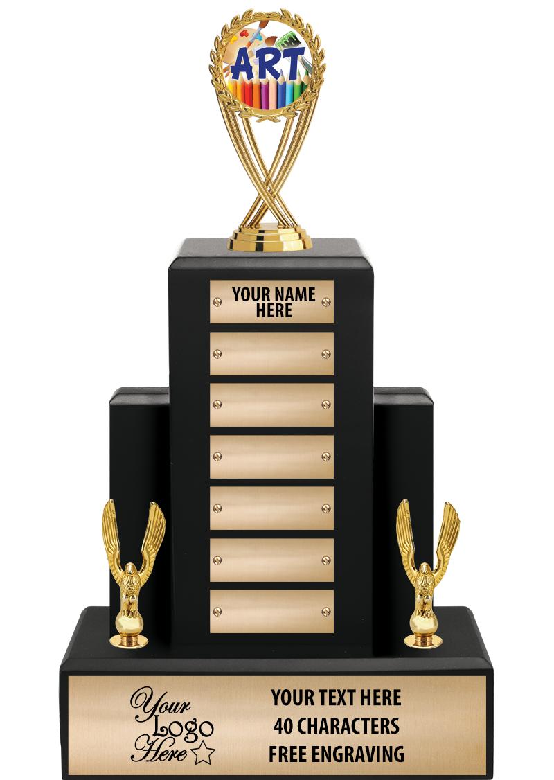 15.75" BLACK WOOD PPTL TROPHY