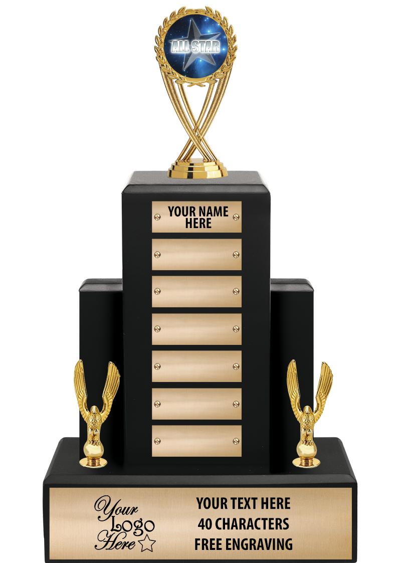 15.75" BLACK WOOD PPTL TROPHY