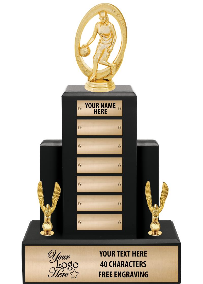 15.75" BLACK WOOD PPTL TROPHY