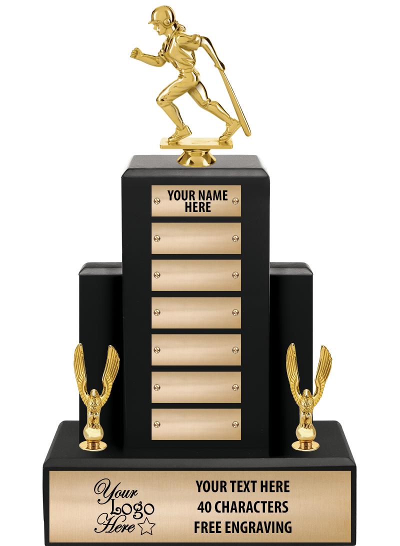 15.75" BLACK WOOD PPTL TROPHY