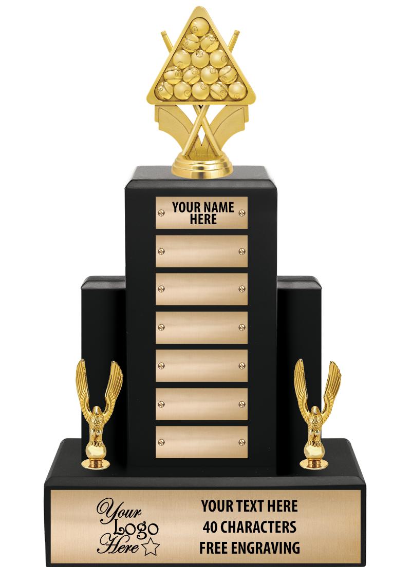 15.75" BLACK WOOD PPTL TROPHY