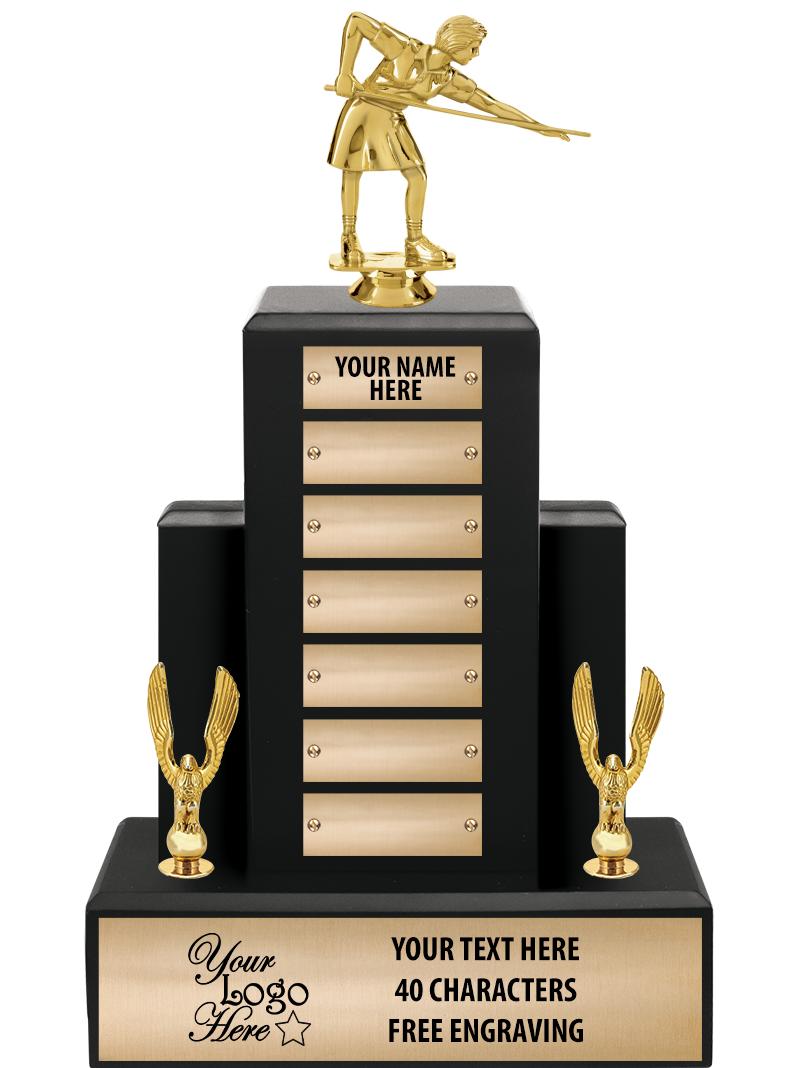 15.75" BLACK WOOD PPTL TROPHY