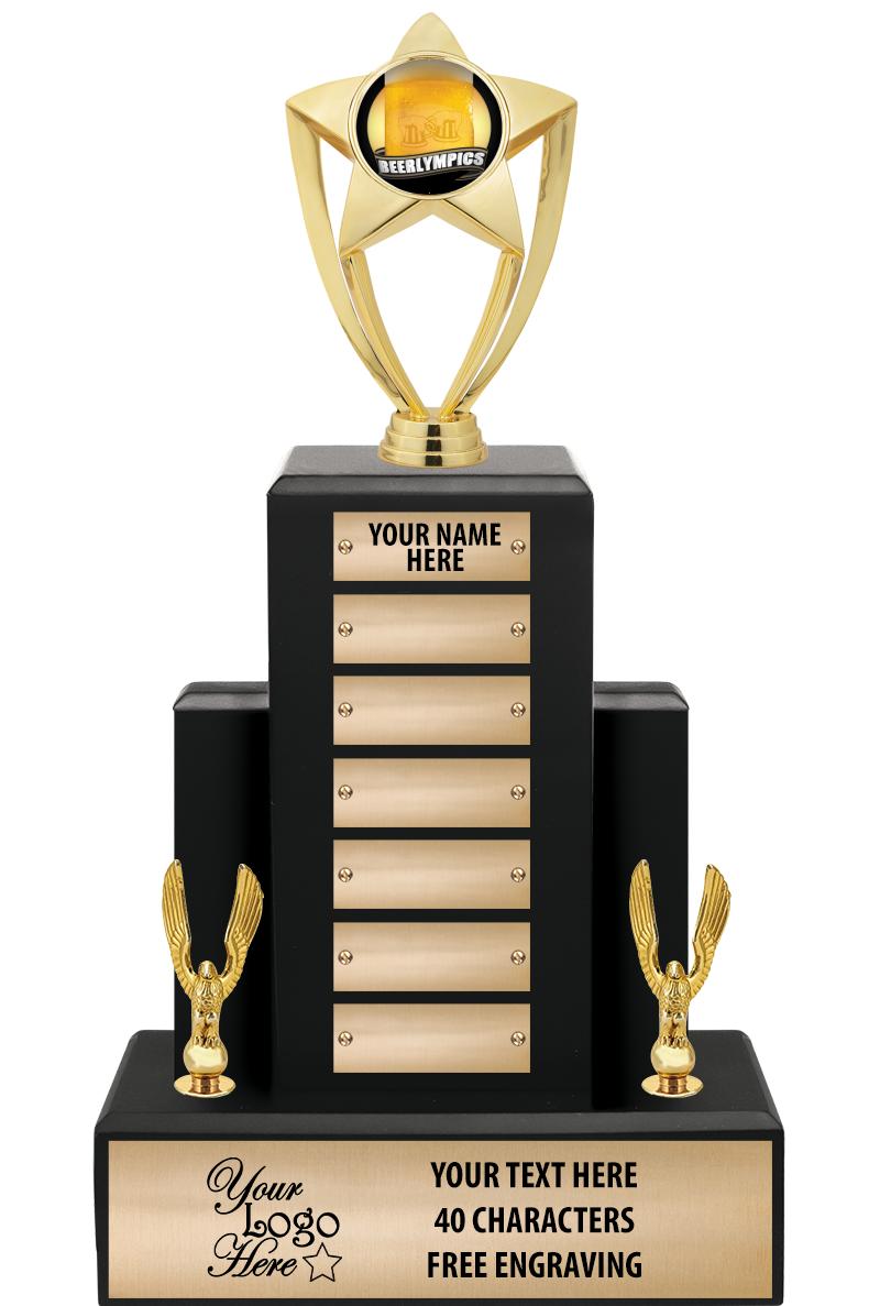 15.75" BLACK WOOD PPTL TROPHY