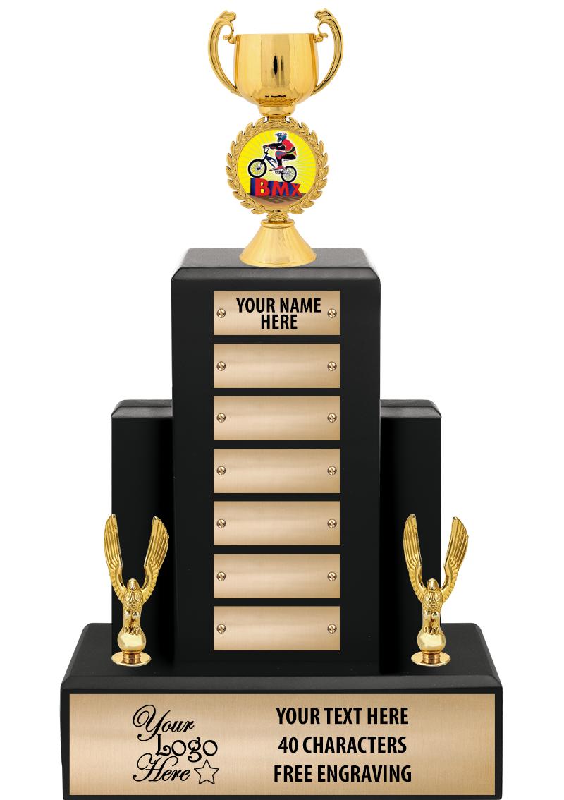 15.75" BLACK WOOD PPTL TROPHY